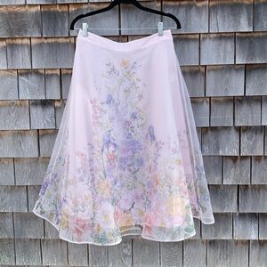 Rachel Zoe Pastel Floral A-Line Skirt